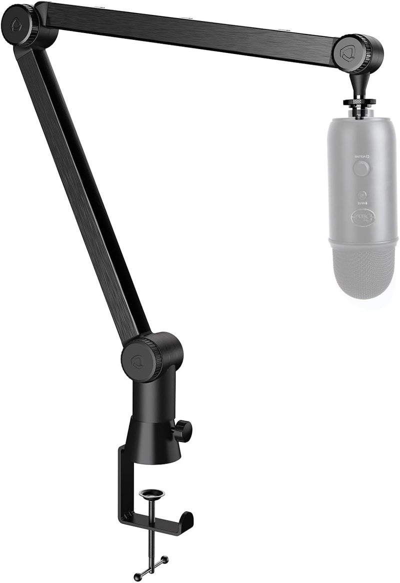 SUNMON Blue Yeti Microphone Boom Arm - Upgraded Heavy Duty Boom Arm, Hidden Cable Management, Stable Desk Clamp, Blue Yeti Mic Stand Compatible with Yeti Microphone, HyperX QuadCast, Shure SM7B - Image 1